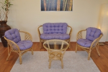 Polstry na soupravu Bahama velká komplet fialový melír