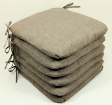 Sedák 40x40 cm látka šedý melír - set 6 kusů