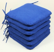 Sedák 40x40 cm látka tmavě modrý melír - set 6 kusů