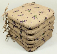 Sedák 40x40 cm látka levandule - set 6 kusů