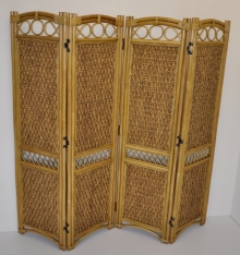 Paravan ratanový čtyřdílný FL