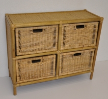 Ratanová komoda 4 zásuvky ratan FL