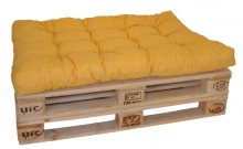 Sedák na paletu 120x80 žlutý melír