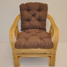 Polstr na křeslo Rio De Janeiro látka hnědý melír