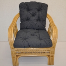 Polstr na křeslo Rio De Janeiro látka tmavě šedý melír
