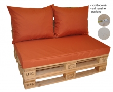 Polstry na paletový nábytek voděodolné -barva cihlová
