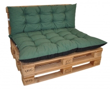 Polstry na paletový nábytek sada Basic - látka tmavě zelený melír