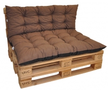 Polstry na paletový nábytek sada Basic - látka hnědý melír