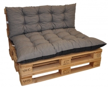 Polstry na paletový nábytek sada Basic - látka šedý melír