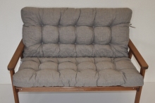 Polstr na zahradní lavici - látka šedý melír