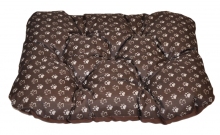 Podložka pro psa voděodolná zaoblená 80x60 cm tlapka hnědá