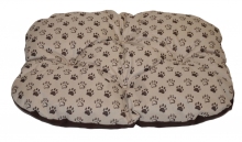 Podložka pro psa voděodolná zaoblená 60x45 cm tlapka béžová