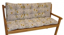 Polstr na zahradní lavičku 150 cm - motiv luční kvítí