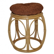 Ratanová taburetka široká medová polstr matylda hnědý