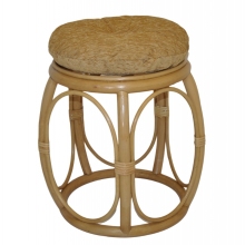 Ratanová taburetka široká medová polstr matylda béžový