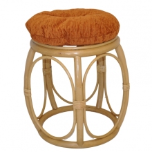 Ratanová taburetka široká medová polstr matylda světle hnědý