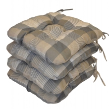 Sedák UNI motiv UNIKO šedá kostka - set 4 kusy