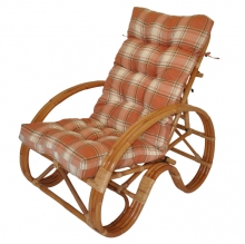 Ratanové křeslo polohovací ratan semambo polstr kostka Tera